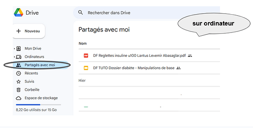 image partagés avec moi ordinateur